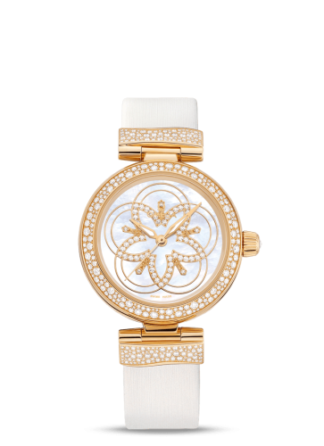 Omega LadyMatic Co-Axial 34 Yellow Gold Diamond / Diamond Flower